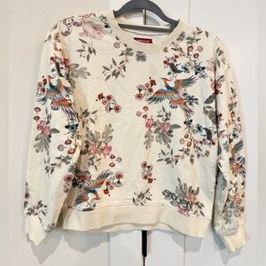 Johnny Was x Sasson Dreamer Crewneck Sweatshirt Floral
Birds Size XS